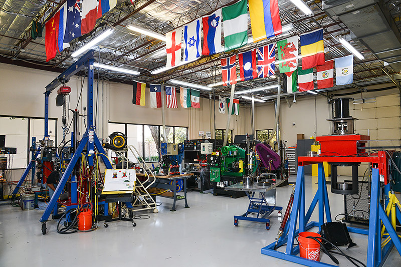 Our lab has horizontal fixtures that form the backbone of our testing. The vertical fixtures enhance our testing program by more accurately simulating some of the more challenging sealing applications, including large diameter assemblies.